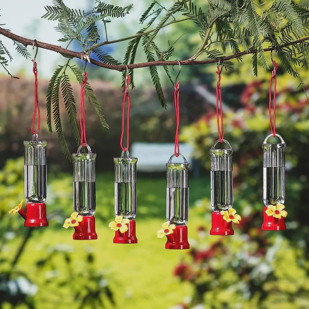 Draagbare Vogel Drinkfles met Ophangdraad - Transparant Plastic Voederbakje voor Tuinvogels