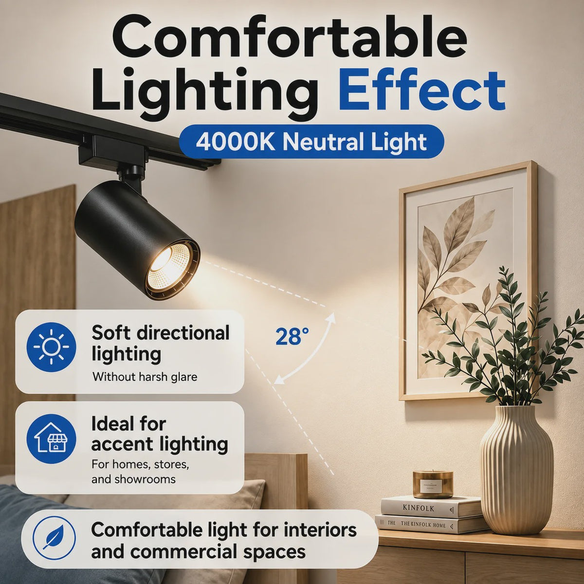 LED Railverlichting Set: 220V Plafondspots (12-40W) voor Woonkamer & Keuken