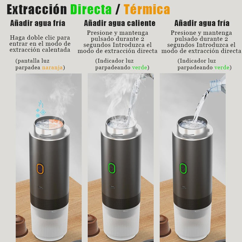 3-in-1 Draagbare Koffiemachine: Draadloos, Elektrisch & Compact voor Auto, Thuis & Camping