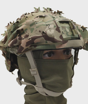 Tactische FAST Helm Cover met Laser Cutting 3D Camouflage - Jacht & Outdoor Accessoires