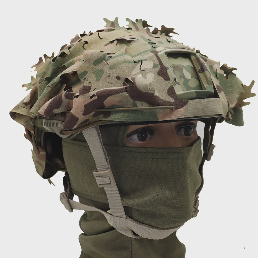 Tactische FAST Helm Cover met Laser Cutting 3D Camouflage - Jacht & Outdoor Accessoires