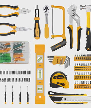 DEKO DKMT228 Complete Gereedschapskist - 228 Delige Handgereedschap Set voor Auto Reparatie en Klussen