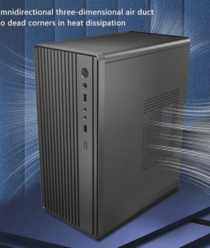 Compacte Mini PC Behuizing voor M-ATX/ITX Moederborden met ATX Voeding & Snelle Koeling