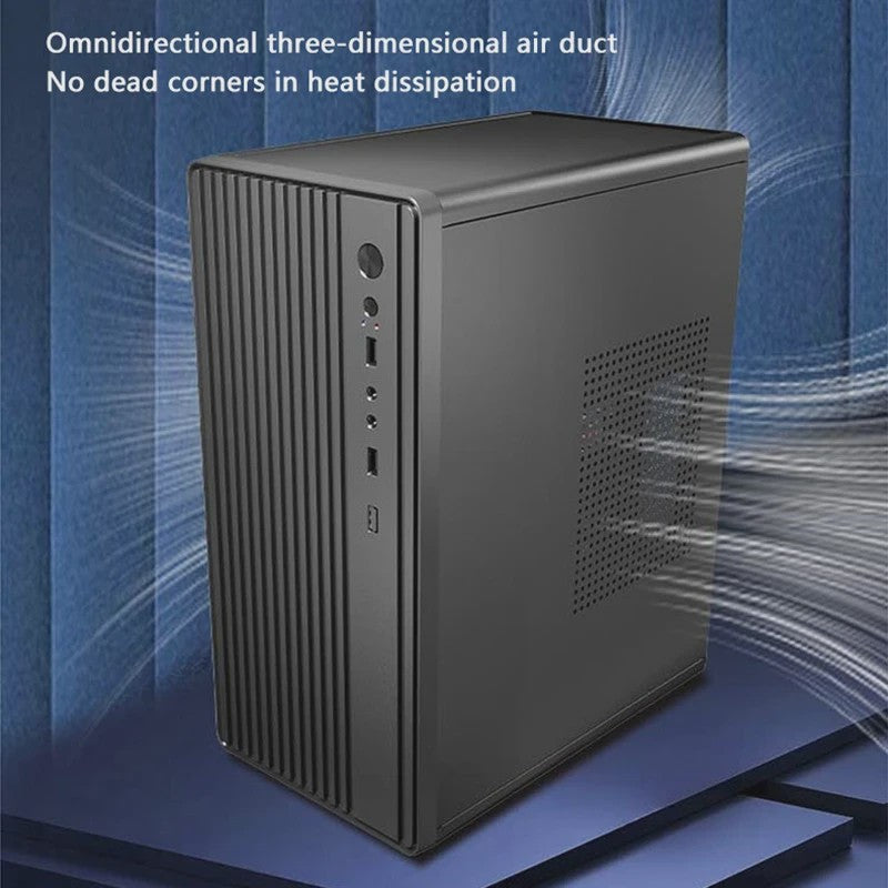 Compacte Mini PC Behuizing voor M-ATX/ITX Moederborden met ATX Voeding & Snelle Koeling