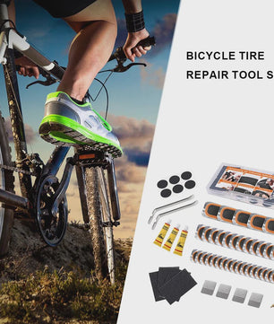 Fietsband Reparatiekit met Vulkaniseerlijm & Plakkers - Bandenplakset voor Mountainbike/Racefiets
