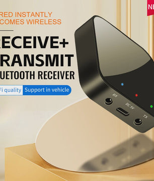Bluetooth 6.0 Audio Ontvanger & Zender - Draadloze AUX Adapter voor Auto, PC, TV