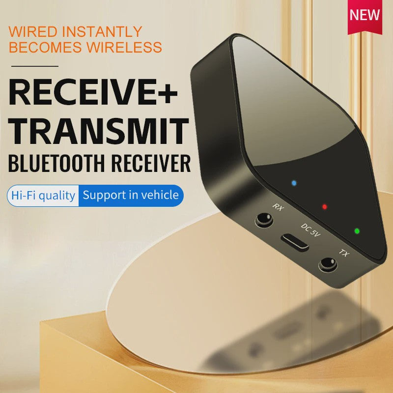 Bluetooth 6.0 Audio Ontvanger & Zender - Draadloze AUX Adapter voor Auto, PC, TV