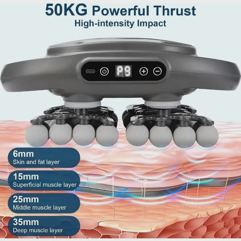 Draadloze Massage Gun met 42 Kopper, 9 standen & Intensiteiten voor Spierpijn Verlichting