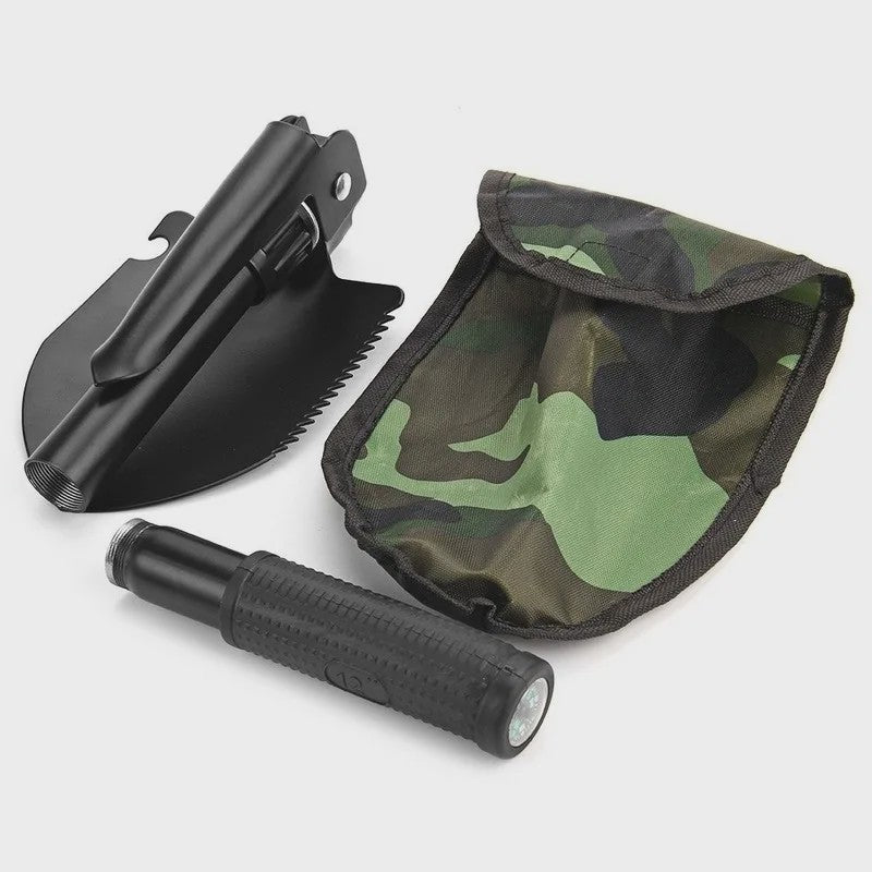 Opvouwbare Multifunctionele Schep met Kompas - Camping, Tuinieren & Outdoor