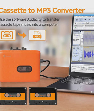 Draagbare Cassette Speler & Recorder: Zet Cassettes om naar MP3 met USB-C