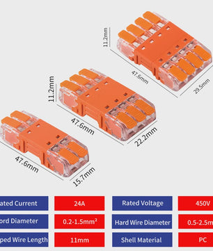 JINH CMK64 Snelkoppeling Klemmenblokken - 2/3/4-polig, Splicing Elektrische Connectoren