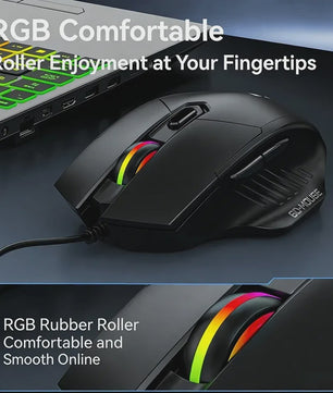 Ergonomische USB Bedrade Gaming Muis met 6 Knoppen en 7200 DPI
