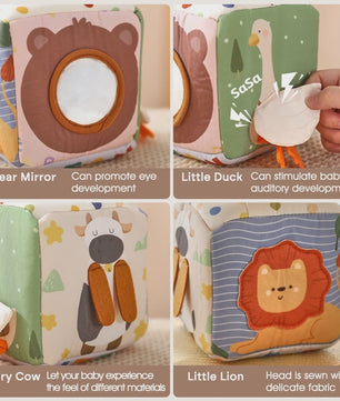 Montessori Stoffen Tissue Box Speelgoed - Educatief Sensorisch Speelgoed voor Baby's met Vinger Oefening