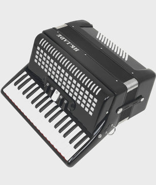 HK LADE Professionele Bayan Accordeon - Zwart, 34 Toetsen, 60/72 Bass, 5 Stemmig