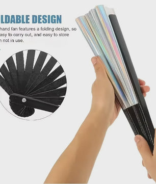 Grote Zilveren Klapwaaier - Perfect voor Festivals, Feesten & Dans