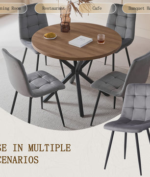 Moderne Velours Eetkamerstoelen (2/4/6 stuks) - Scandinavisch Design met Gevoerde Zitting