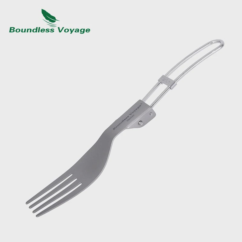 Titanium Camping Bestek Set - Opvouwbaar Lepel, Vork, Spork & Eetstokjes voor Outdoor Picknick
