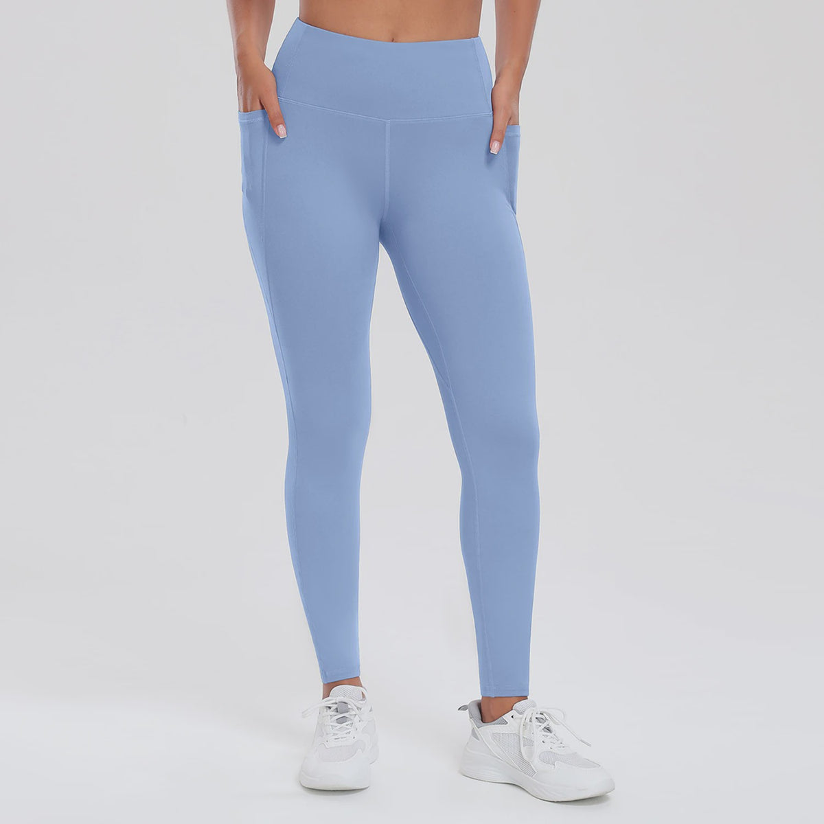 Dames Yogabroek met Zakken: Hoge Taille, Billenlift & Buikcontrole voor Fitness en Sport