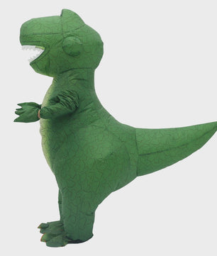Opblaasbaar T-Rex Dino Kostuum voor Volwassenen - Mascot Feest Outfit