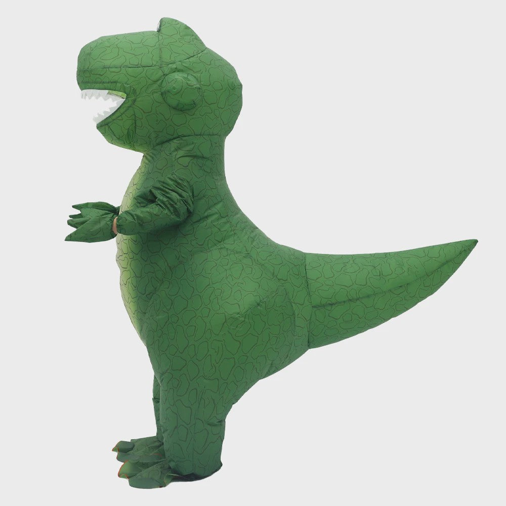 Opblaasbaar T-Rex Dino Kostuum voor Volwassenen - Mascot Feest Outfit