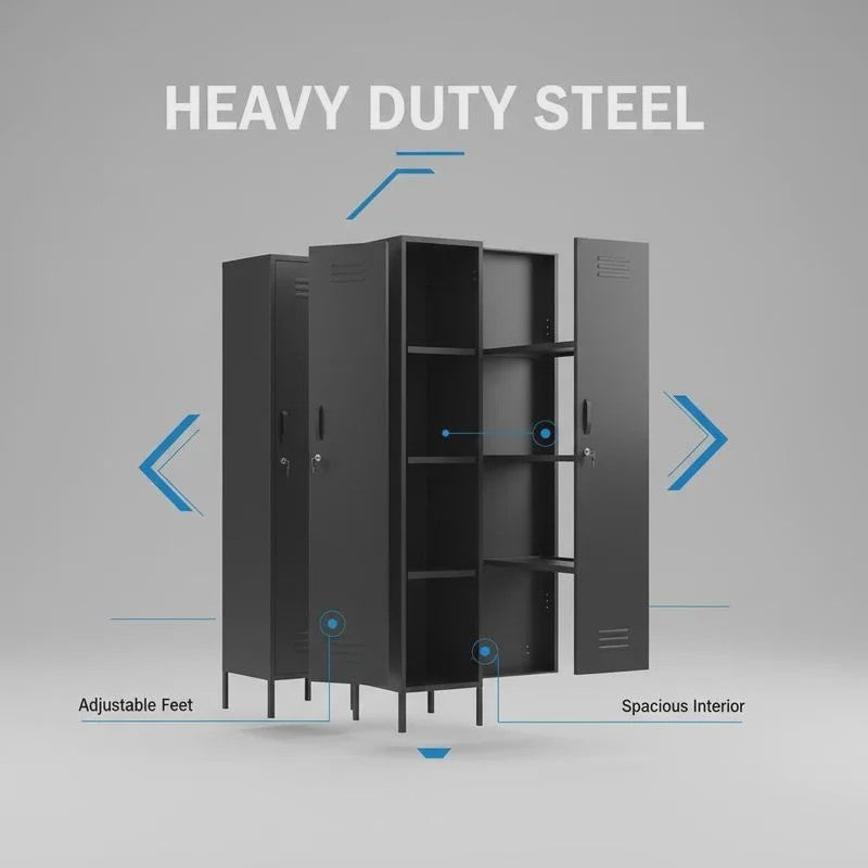 Robuuste Metalen Lockerkast - Anti-roest Design met Meerdere Lagen en Veelzijdige Opbergruimte