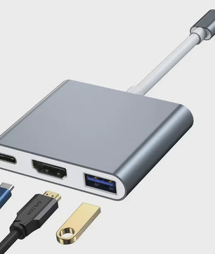 3-in-1 USB-C Hub: PD 100W Opladen, 4K HDMI & USB 3.0