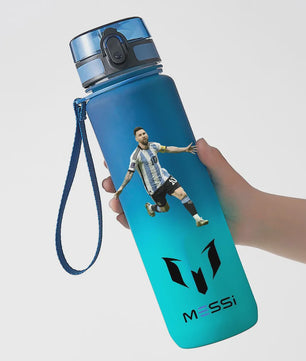 Lionel Messi Drinkfles 650ml - Blauw, PC Safe, Draagbaar, Perfect Cadeau voor Voetbalfans