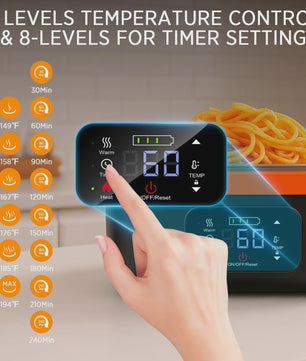 Draagbare Elektrische Lunchbox 1L met Timer & Powerbank - Altijd Warme Maaltijden Onderweg