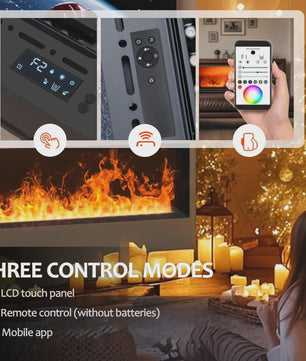 3D Water Mist Sfeerhaard met Afstandsbediening en App Bediening - Realistische Vlammen