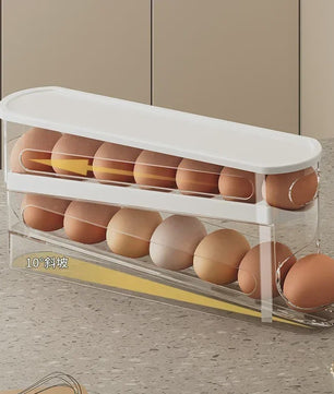 Automatische Eierhouder Koelkast - Dubbellaags Rolmodel met Schuine Helling