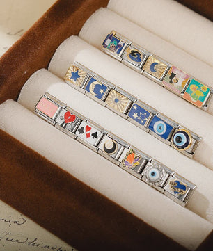 Hapiship 2024 Bedel voor Italiaanse Armband - Oog, Maan, Ster, Vis, Spider, Queen, Poker