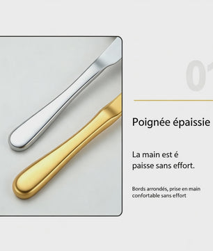 24-delig Luxe Bestekset Goudkleurig RVS - Dinerbestek & Dessertlepels