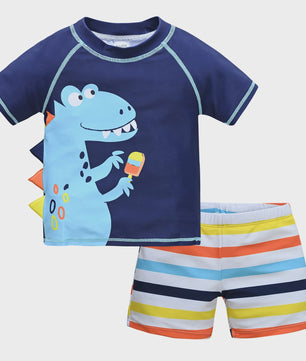Zomer Zwempak Set Jongens met Haaienprint - T-shirt en Boardshort