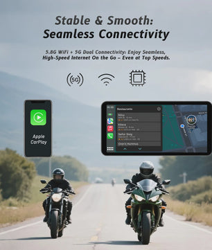 6-Inch Motorfiets Smart Display met Draadloze CarPlay & Android Auto