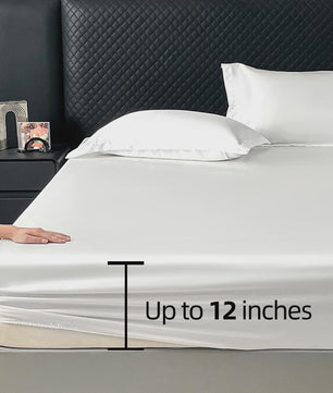 Satijnen Hoeslaken met 360° Elastische Band - Luxe en Comfortabel Beddengoed