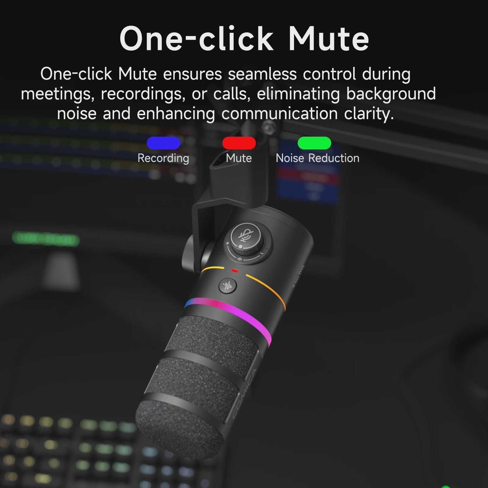 COMICA D10/D10 PRO Dynamische Microfoon: RGB, USB/XLR, Draadloos/Bedraad voor Streaming & Gaming