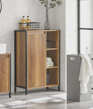 SoBuy BZR65-PF Wasgoedkast met Uitklapbare Waszakken - Badkamermeubel 60x90x30cm