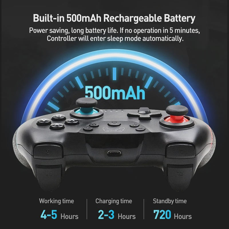 Draadloze Bluetooth Game Controller voor Nintendo Switch, OLED, Lite & PC - Gamepad Joystick