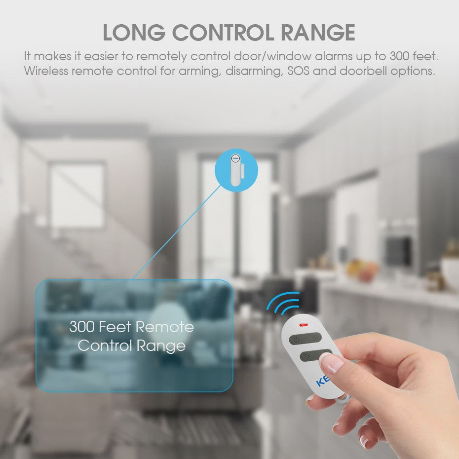 Draadloos Deur- en Raamsensor Alarm 120dB met Afstandsbediening - Anti-diefstal Systeem