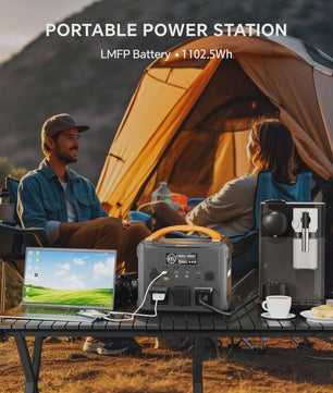Necespow S1210/S2000 Power Station: 2000W, 1102.5Wh Accu, MPPT Solar Generator