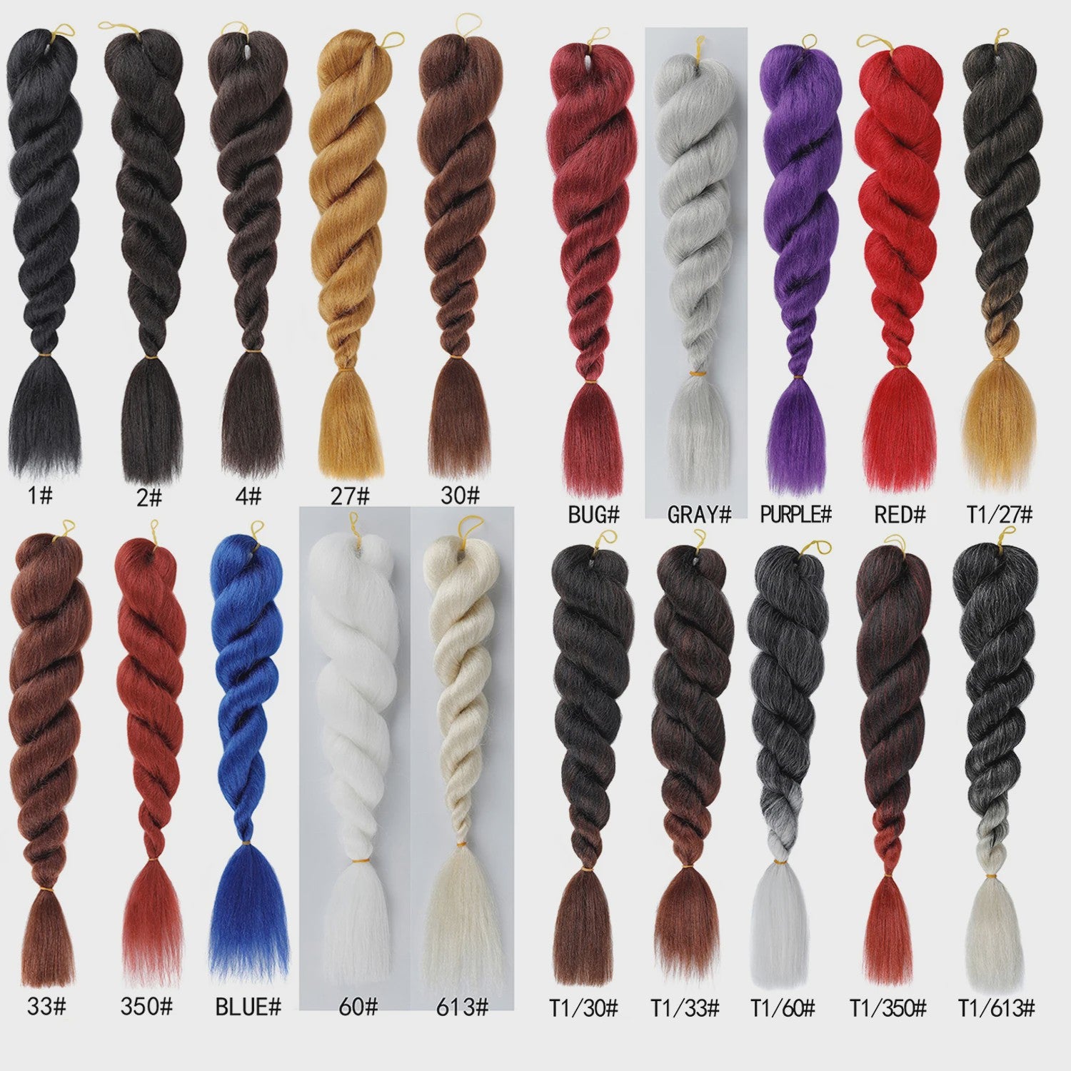 Ombre Jumbo Synthetisch Vlecht Haar - 2-Tone Kleuren voor DIY Kapsels