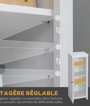 Stijlvolle Witte Hoge Keukenkast met 3 Verstelbare Planken - Klassiek & Ruimtebesparend