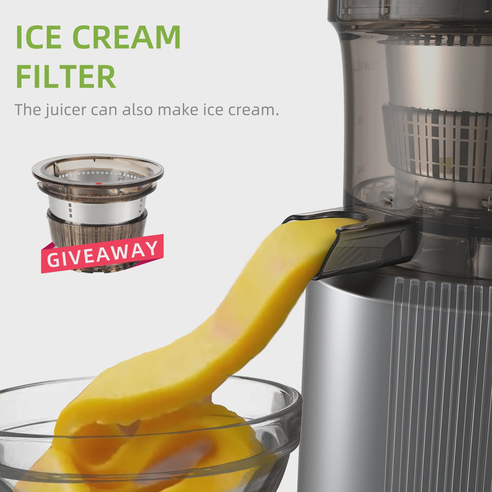 BioloMix Slowjuicer met Brede Vulopening (75mm) - Krachtige 200W Motor voor Hele Vruchten