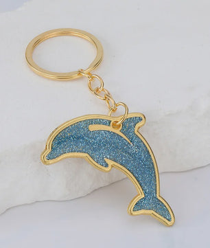 Schattige Dolfijn Sleutelhanger voor Koppels - Zinklegering Cartoon Hanger - Uniek Cadeau & Souvenir