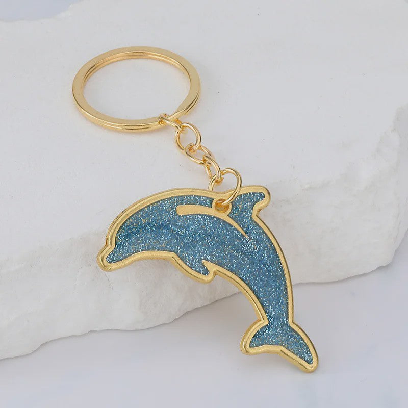 Schattige Dolfijn Sleutelhanger voor Koppels - Zinklegering Cartoon Hanger - Uniek Cadeau & Souvenir
