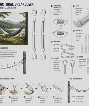 9-delige RVS Zonnezeil Ophangset - Complete Accessoires Kit
