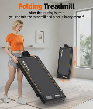 Y-RAIN 3-in-1 Opvouwbare Loopband met 0-9% Incline, 3.0PK Stille Motor, 150kg Belasting, Afstandsbediening