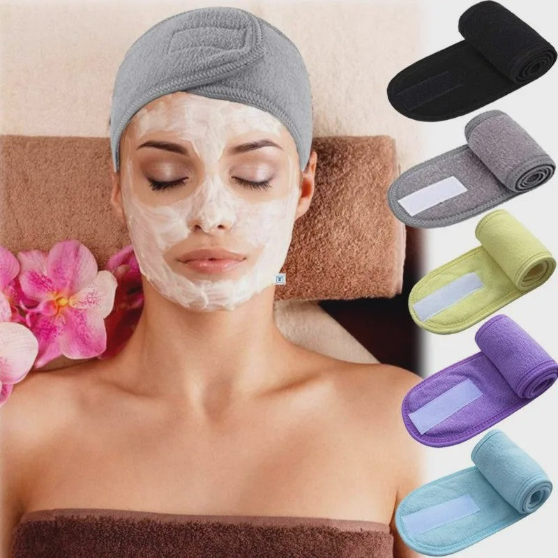 Verstelbare Make-up Haarband (5 Stuks) - Zachte Handdoekstof voor Gezichtsreiniging, Yoga & Spa