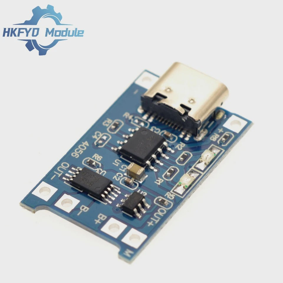 TP4056 Type-C Lithium Batterijlader Module - 1A, 5V, met Dual Protection voor 18650 Li-ion