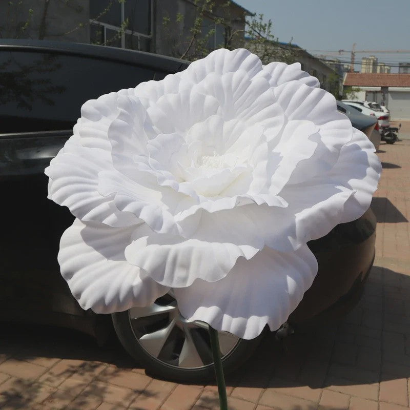 Grote Kunstbloem Pioenroos - 80cm Diameter - Decoratie voor Feesten, Evenementen & Bruiloften